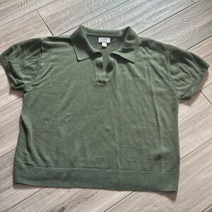J. Crew Factory Green Polo Sweater